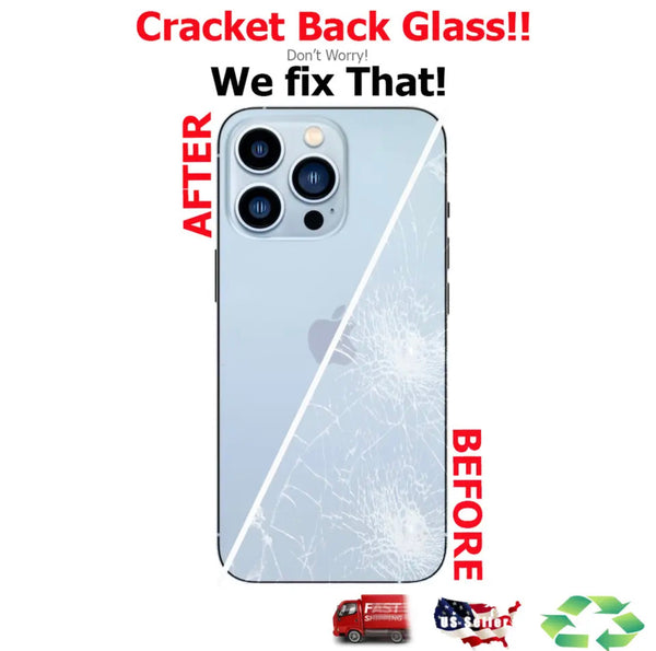 iPhone Generic Back Glass Crack - Repair Replacement Service - Select Your Model