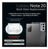 Samsung Galaxy Note Series Model Back Glass Cover Battery Door Replacement Service
