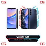 Galaxy A15 screen repair before and after
