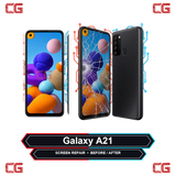 Galaxy A21 screen repair before and after