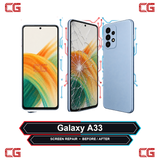 Galaxy A33 screen repair before and after
