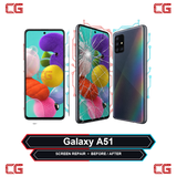 Galaxy A51 screen repair before and after