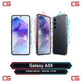 Galaxy A55 screen repair before and after