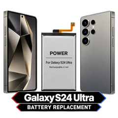Galaxy S24 Ultra — Battery Replacement — clean model illustration