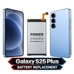 Galaxy S25 Plus — Battery Replacement — clean model illustration