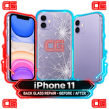 iPhone 11 back glass repair before and after