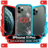 iPhone 11 Pro back glass repair before and after