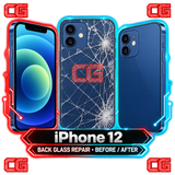 iPhone 12 back glass repair before and after