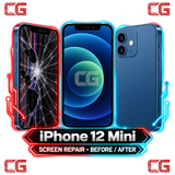 iPhone 12 Mini screen repair before and after
