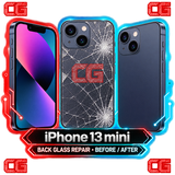 iPhone 13 mini back glass repair before and after
