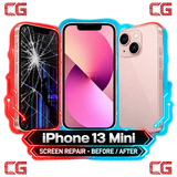 iPhone 13 Mini screen repair before and after