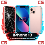 iPhone 13 screen repair before and after