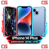 iPhone 14 Plus screen repair before and after
