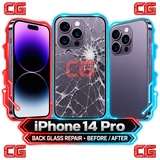 iPhone 14 Pro back glass repair before and after