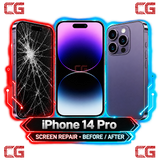 iPhone 14 Pro screen repair before and after