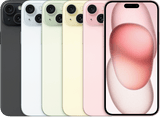 iPhone 15 Plus front and back views