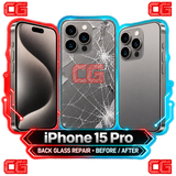 iPhone 15 Pro back glass repair before and after