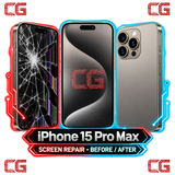 iPhone 15 Pro Max screen repair before and after