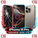 iPhone 15 Pro screen repair before and after