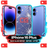 iPhone 16 Plus back glass repair before and after