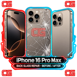 iPhone 16 Pro Max back glass repair before and after