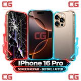iPhone 16 Pro screen repair before and after