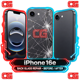 iPhone 16e back glass repair before and after