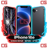 iPhone 16e screen repair before and after