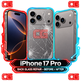 iPhone 17 Pro back glass repair before and after