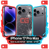 iPhone 17 Pro Max back glass repair before and after