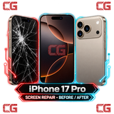 iPhone 17 Pro screen repair before and after
