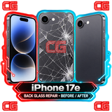 iPhone 17e back glass repair before and after