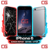 iPhone 6 screen repair before and after