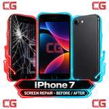 iPhone 7 screen repair before and after