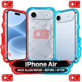 iPhone Air back glass repair before and after