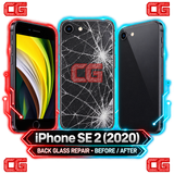 iPhone SE 2 (2020) back glass repair before and after