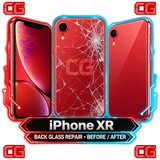 iPhone XR back glass repair before and after