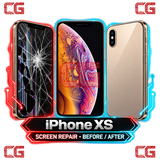 iPhone XS screen repair before and after