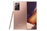 Samsung Galaxy Note20 Ultra phone shown from the front and back