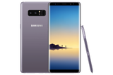 Samsung Galaxy Note8 phone shown from the front and back