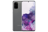 Samsung Galaxy S20+ phone shown from the front and back