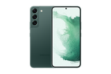 Samsung Galaxy S22 phone shown from the front and back