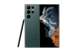 Samsung Galaxy S22 Ultra phone shown from the front and back