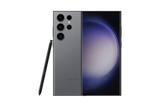 Samsung Galaxy S23 Ultra phone shown from the front and back