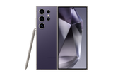 Samsung Galaxy S24 Ultra phone shown from the front and back