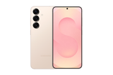 Samsung Galaxy S25 phone shown from the front and back