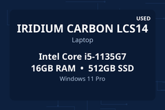 Iridium Carbon LCS14-1115 — Intel Core i5-1135G7, 16GB RAM, 512GB SSD, Used