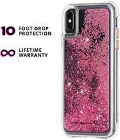 CaseMate Waterfall Liquid Glitter Case for Apple iPhone XS Max Rose(QTY=5)((R2-1)