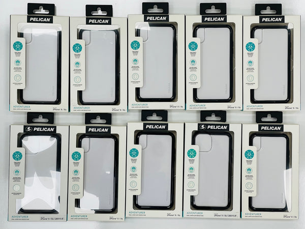 Pelican Adventurer Series Case for Apple iPhone X/XS - Clear/Black(QTY=10)(R2-2)