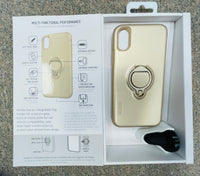 SKECH Slim Shockproof Anti-Slip Vortex Hybrid Case for Apple iPhone Xs/X - Champagne(QTY=10)(R15)